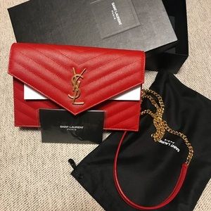 Authentic Saint Laurent Chain Wallet *Like new